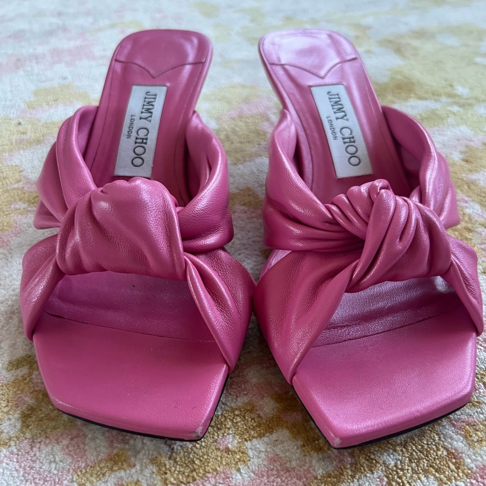 Jimmy Choo Avenue 50 Twisted Leather Mules - Picture 5 of 10